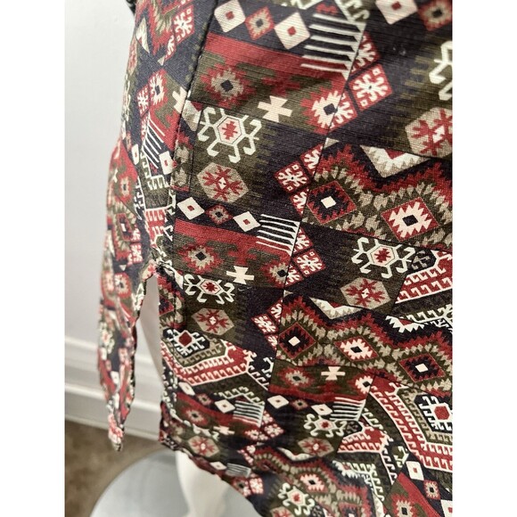 Zeen Pakistani Unisex Indian Native Geometric Rustic Cotton Long Sleeve Jacket S - Picture 6 of 9